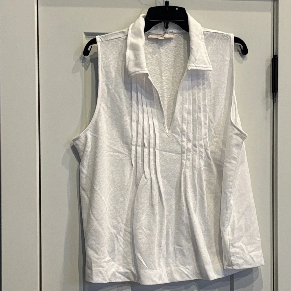 LOFT White Sleeveless Blouse - Picture 1 of 2